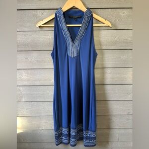 White House Black Market Blue Sleeveless Dress